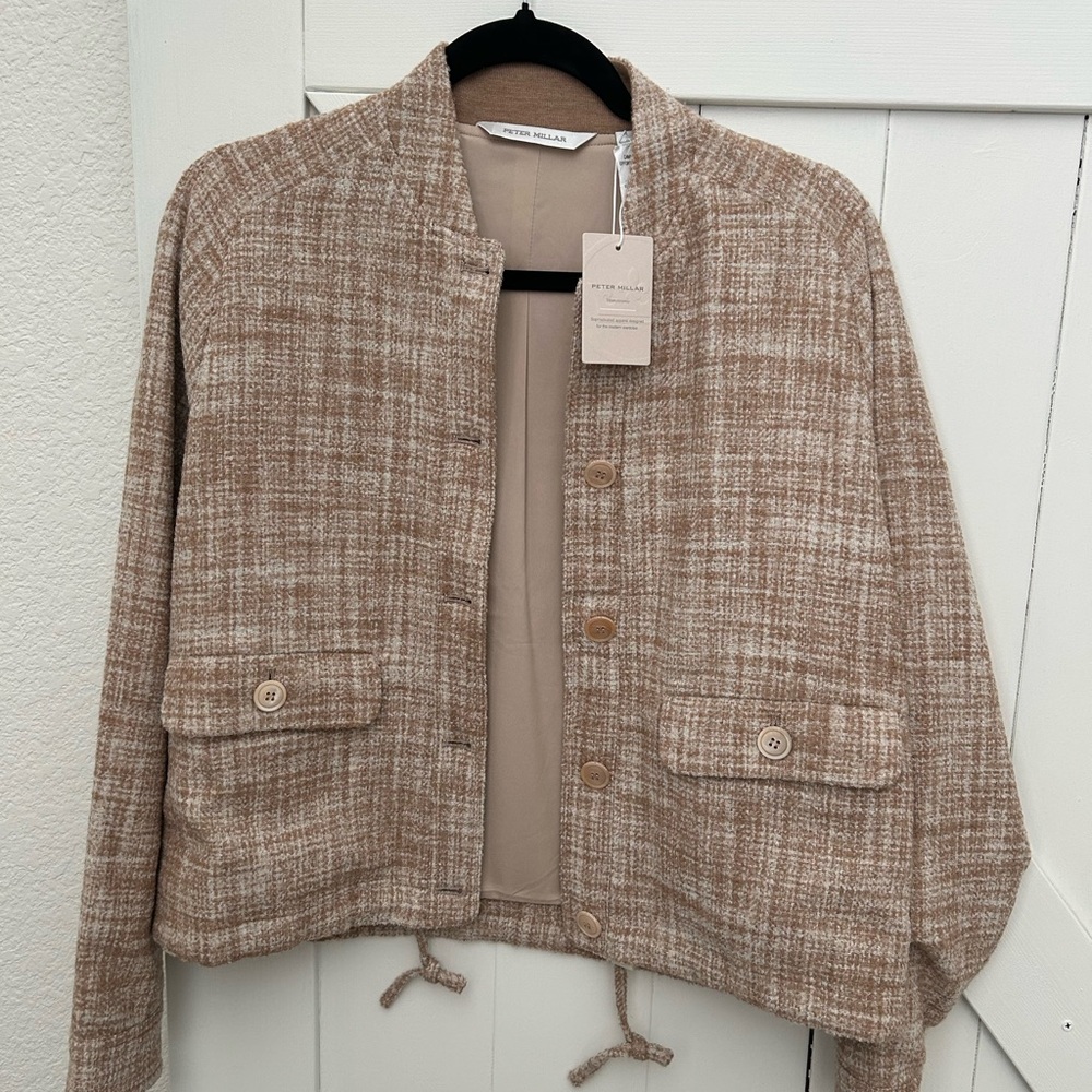Peter Millar Brown Tweed Women's Bomber